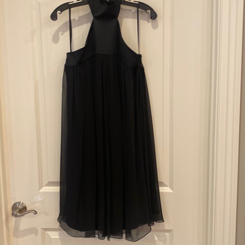 Black silk party dress! Size 12, Tahari Women's Halterneck dress